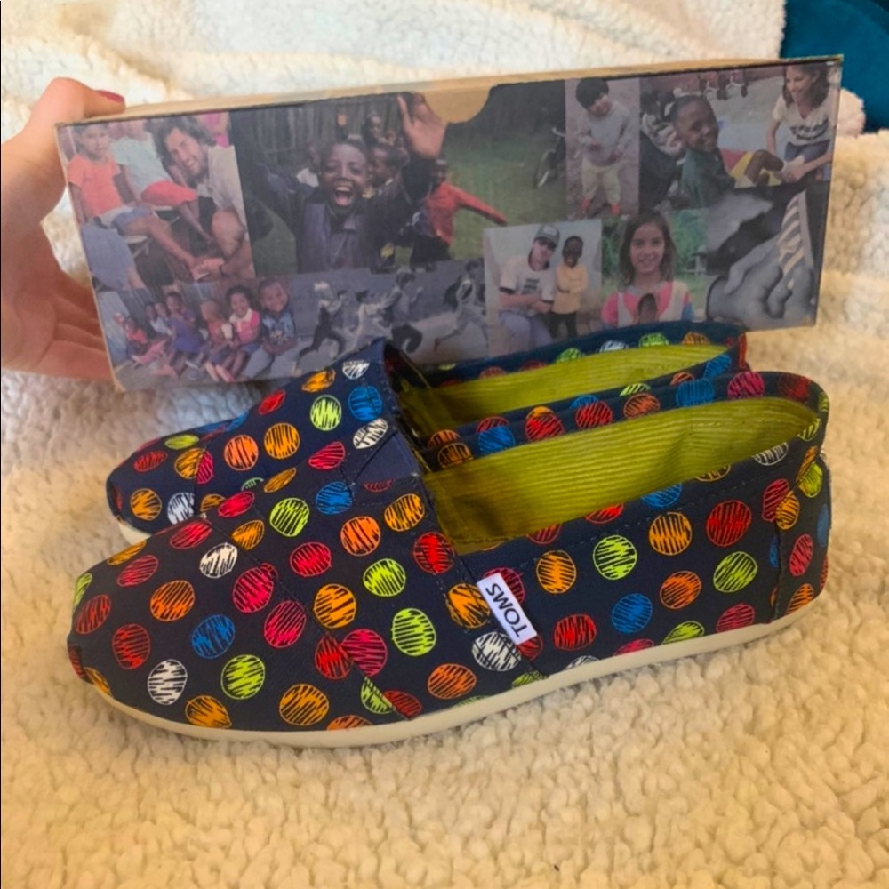 Toms Polka Dots Size 8